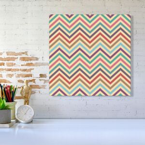 WRT Ltd Geometric Vintage Colored Chevron Pattern Canvas - Large 30" x 30" WRT Ltd Geometric Vintage Colored Chevron Pattern Canvas - Large 30" x 30"