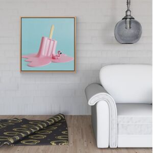 WRT Ltd Flamingo Ice Cream Framed Canvas - 30" x 30" - Pine WRT Ltd Flamingo Ice Cream Framed Canvas - 30" x 30" - Pine