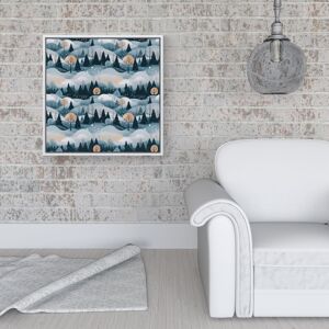 WRT Ltd Dreamy Snowy Christmas Scene Framed Canvas - 16" x 16" - White WRT Ltd Dreamy Snowy Christmas Scene Framed Canvas - 16" x 16" - White