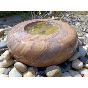 Real Aquatics Rainbow Sandstone Babbling Curved Edge Bowl Garden Water Feature Diameter 50cm - Blue Real Aquatics Rainbow Sandstone Babbling Curved Edge Bowl Garden Water Feature Diameter 50cm - Blue