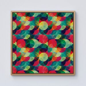 WRT Ltd Colourful Grunge Circle Pattern Framed Canvas - 10" x 10" - Pine WRT Ltd Colourful Grunge Circle Pattern Framed Canvas - 10" x 10" - Pine