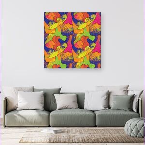 WRT Ltd Bright Abstract Pattern Canvas - Small 10" x 10" WRT Ltd Bright Abstract Pattern Canvas - Small 10" x 10"