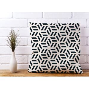 WRT Ltd Geometric Monochrome Hexagonal Pattern Cushions - 60cm x 60cm WRT Ltd Geometric Monochrome Hexagonal Pattern Cushions - 60cm x 60cm
