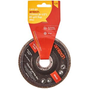 XS-Stock.com Ltd Amtech 115mm Flap Disc 60 Grit 80 Grit - 80 XS-Stock.com Ltd Amtech 115mm Flap Disc 60 Grit 80 Grit - 80