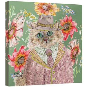 WRT Ltd Cottage Floral Cat Canvas Print - Large 30" x 30" WRT Ltd Cottage Floral Cat Canvas Print - Large 30" x 30"