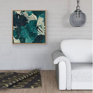 WRT Ltd Tropical Green Leaves Framed Canvas - 16" x 16" - Pine WRT Ltd Tropical Green Leaves Framed Canvas - 16" x 16" - Pine
