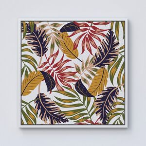 WRT Ltd Hawaiian Style Jungle Leaves Framed Canvas - 10" x 10" - White WRT Ltd Hawaiian Style Jungle Leaves Framed Canvas - 10" x 10" - White
