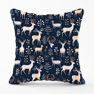 WRT Ltd Reindeer, Whimsical, Illustration Pattern Cushions - 45cm x 45cm WRT Ltd Reindeer, Whimsical, Illustration Pattern Cushions - 45cm x 45cm