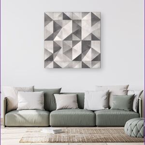 WRT Ltd Dove Grey Geometric Pattern Canvas - Extra Large 40" x 40" WRT Ltd Dove Grey Geometric Pattern Canvas - Extra Large 40" x 40"