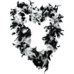 I Love Fancy Dress Black White Mix Feather Boa - 65g - Single I Love Fancy Dress Black White Mix Feather Boa - 65g - Single