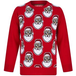 XS-Stock.com Ltd Kids Novelty Small Santa Heads Christmas Jumper - Red - 5-6 XS-Stock.com Ltd Kids Novelty Small Santa Heads Christmas Jumper - Red - 5-6