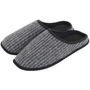 XS-Stock.com Ltd Mens Mule Slippers Ribbed Knit Upper Fleece Lining Non-Slip - Grey - 7 XS-Stock.com Ltd Mens Mule Slippers Ribbed Knit Upper Fleece Lining Non-Slip - Grey - 7