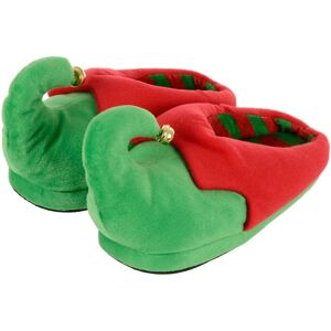 XS-Stock.com Ltd Womens Christmas Elf Slippers Jingle Bells Green Red - UK 5-6 XS-Stock.com Ltd Womens Christmas Elf Slippers Jingle Bells Green Red - UK 5-6
