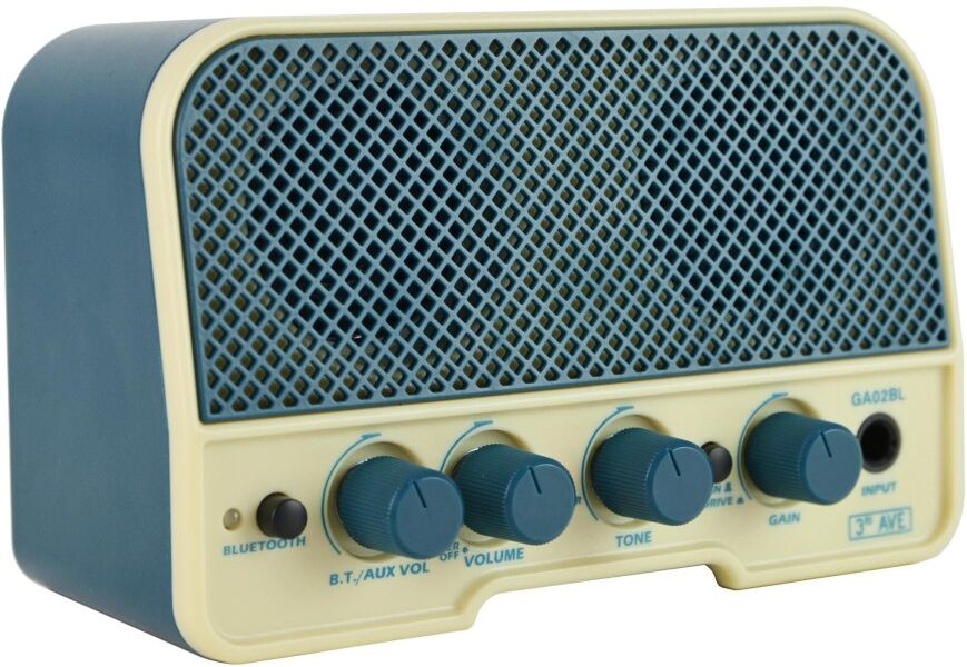 NORMANS (BURTON UPON TRENT) LIMITED 3rd Avenue 5W Mini Guitar Amplifier and Bluetooth Speaker - Space Blue and Cream
