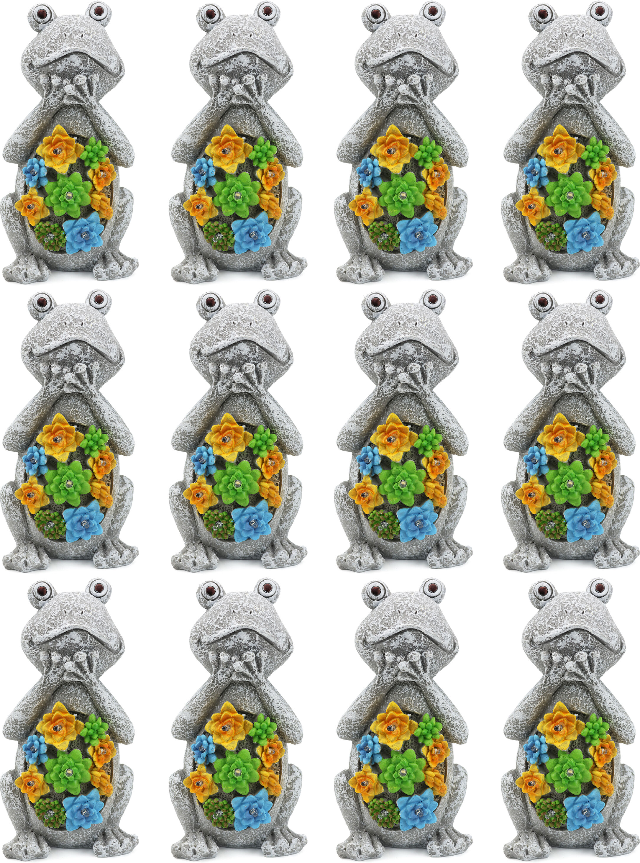 Love Trends Solar Frog Statue - Garden LED Ornament - Pack of 12