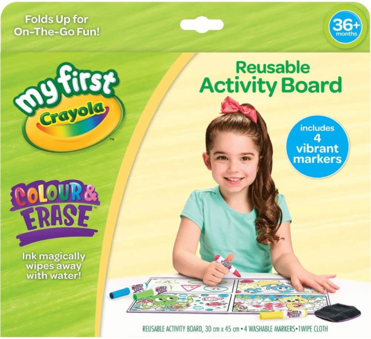 XS-Stock.com Ltd My First Crayola Colour Erase Reusable Activity Board 4 Markers 36m+
