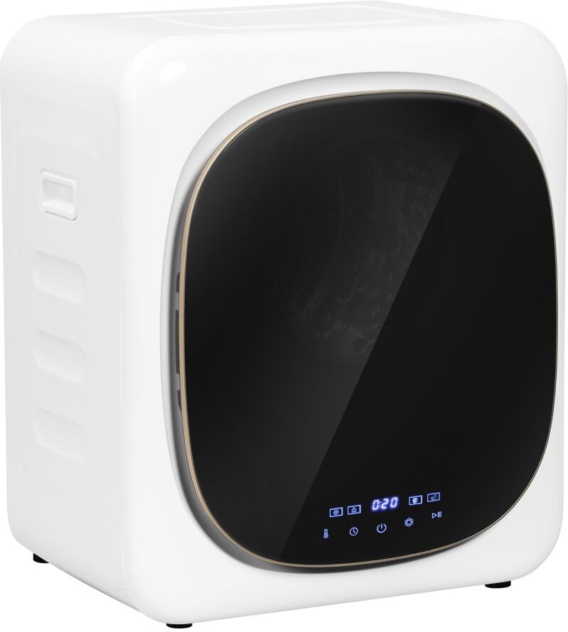 MHSTAR UK LTD HOMCOM 4kg Vented Tumble Dryer with Disinfect, Deodorize, Smart Mode, 800W Compact Tumble Dryer with Stainless Steel Tub, Front Load, for Flat, Home,