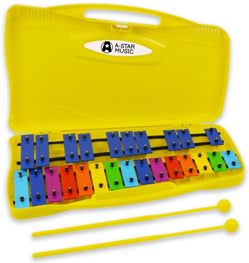 NORMANS (BURTON UPON TRENT) LIMITED A-Star 25 Note Chromatic Glockenspiel - Rainbow
