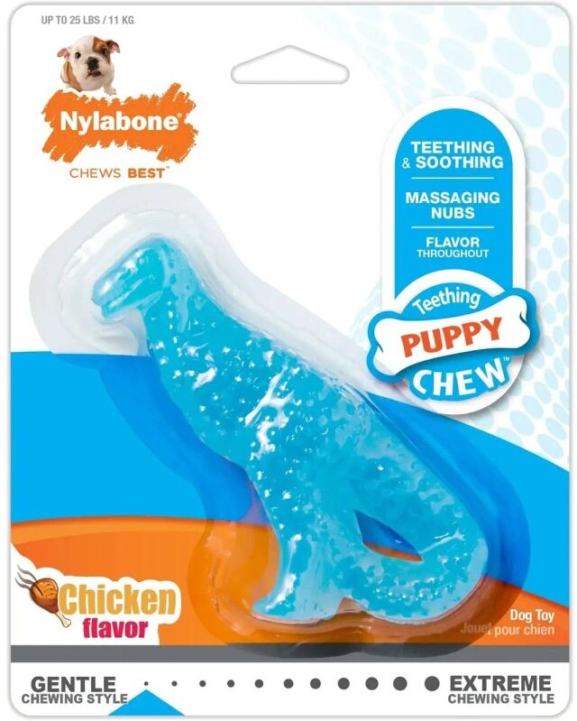XS-Stock.com Ltd Nylabone Puppy Teething Chew Toy Chicken Flavour Small 0-11kg