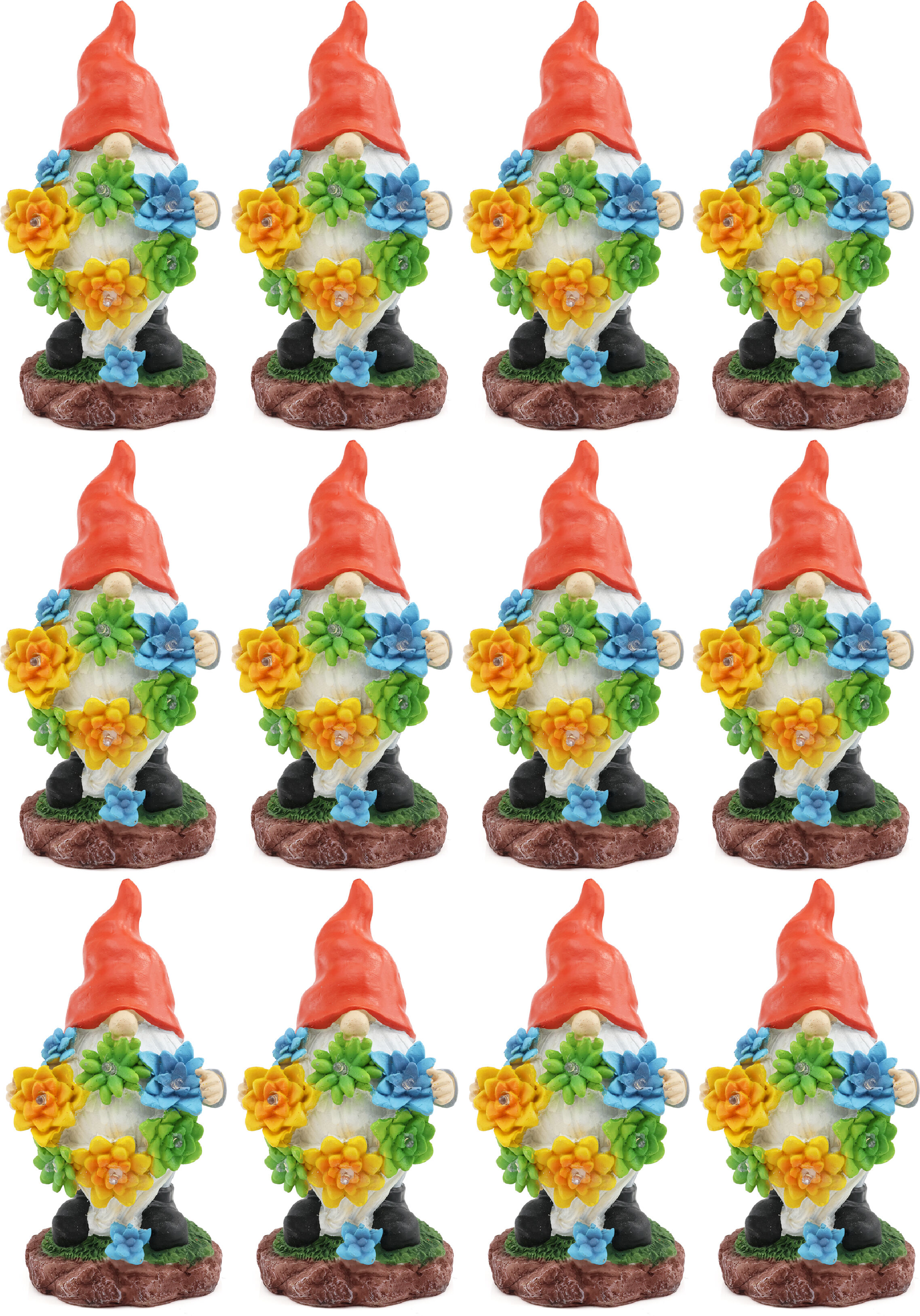Love Trends Pack of 2 Flower & Spade Garden Gonk Gnome Statues - Pack of 12