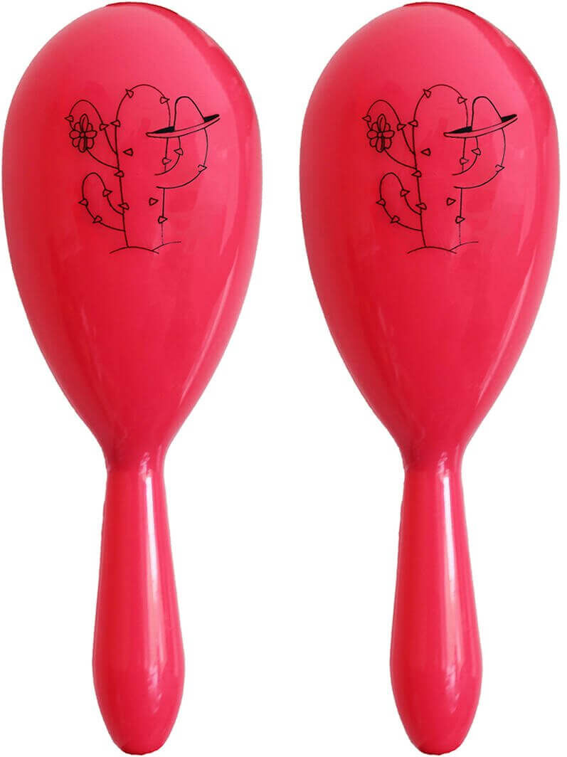 I Love Fancy Dress Pair of Pink Maracas - Fun Musical Instruments for Kids - Single