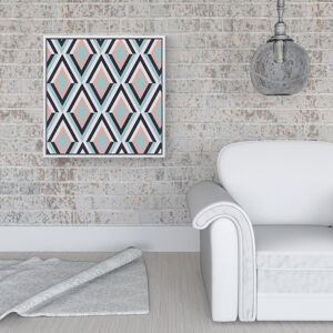 WRT Ltd Zig Zag Abstract Pattern Framed Canvas - 16" x 16" - White WRT Ltd Zig Zag Abstract Pattern Framed Canvas - 16" x 16" - White