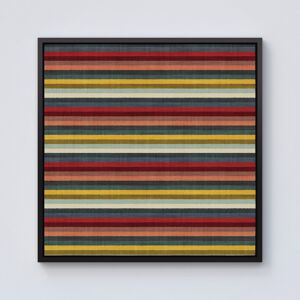 WRT Ltd Multicolour Striped Brish Pattern Framed Canvas - 10" x 10" - Black WRT Ltd Multicolour Striped Brish Pattern Framed Canvas - 10" x 10" - Black
