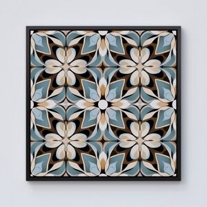 WRT Ltd Beige And Brown Abstract Pattern Framed Canvas - 10" x 10" - Black WRT Ltd Beige And Brown Abstract Pattern Framed Canvas - 10" x 10" - Black