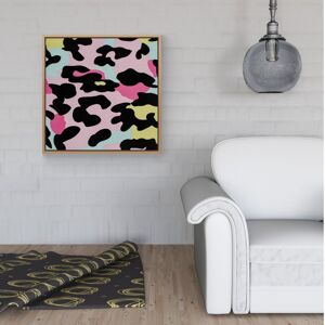 WRT Ltd Colourful Leopard Print Framed Canvas - 30" x 30" - White WRT Ltd Colourful Leopard Print Framed Canvas - 30" x 30" - White
