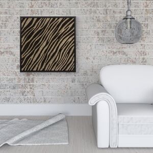 WRT Ltd Golden Zebra Print Framed Canvas - 16" x 16" - Black WRT Ltd Golden Zebra Print Framed Canvas - 16" x 16" - Black