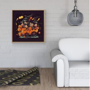 WRT Ltd A Magical Pumpkin Carriage Framed Canvas - 40" x 40" - White WRT Ltd A Magical Pumpkin Carriage Framed Canvas - 40" x 40" - White