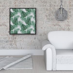 WRT Ltd Watercolour Tropical Leaves Framed Canvas - 16" x 16" - Black WRT Ltd Watercolour Tropical Leaves Framed Canvas - 16" x 16" - Black