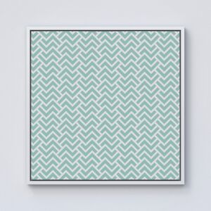 WRT Ltd Green Geometric Pattern Framed Canvas - 10" x 10" - White WRT Ltd Green Geometric Pattern Framed Canvas - 10" x 10" - White