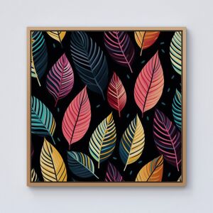 WRT Ltd Colourful Leaves Pattern Framed Canvas - 10" x 10" - Pine WRT Ltd Colourful Leaves Pattern Framed Canvas - 10" x 10" - Pine