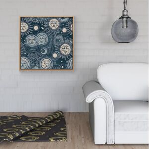 WRT Ltd Silver Blue Moon and Stars Framed Canvas - 30" x 30" - Black WRT Ltd Silver Blue Moon and Stars Framed Canvas - 30" x 30" - Black