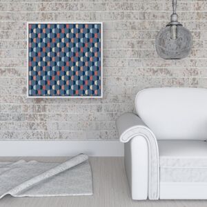 WRT Ltd Geometric Pattern Framed Canvas - 16" x 16" - White WRT Ltd Geometric Pattern Framed Canvas - 16" x 16" - White