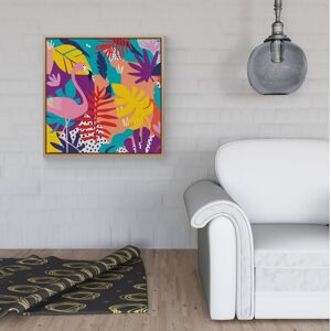WRT Ltd Tropical Flamingoes Framed Canvas - 40" x 40" - Pine WRT Ltd Tropical Flamingoes Framed Canvas - 40" x 40" - Pine