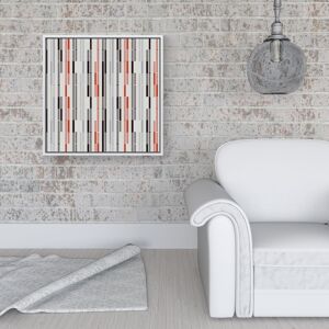 WRT Ltd Dashed Stroke Pattern Framed Canvas - 16" x 16" - White WRT Ltd Dashed Stroke Pattern Framed Canvas - 16" x 16" - White