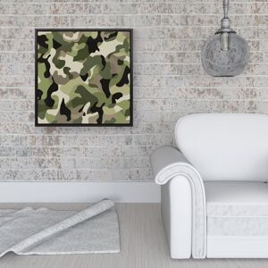 WRT Ltd Camouflage Design Framed Canvas - 16" x 16" - Black WRT Ltd Camouflage Design Framed Canvas - 16" x 16" - Black