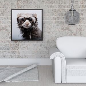 WRT Ltd Splashart Ferret Framed Canvas - 16" x 16" - Black WRT Ltd Splashart Ferret Framed Canvas - 16" x 16" - Black