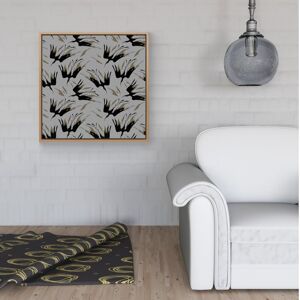 WRT Ltd Black And Gold Fire Bird Silhouettes Framed Canvas - 30" x 30" - Pine WRT Ltd Black And Gold Fire Bird Silhouettes Framed Canvas - 30" x 30" - Pine