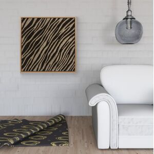 WRT Ltd Golden Zebra Print Framed Canvas - 16" x 16" - Pine WRT Ltd Golden Zebra Print Framed Canvas - 16" x 16" - Pine