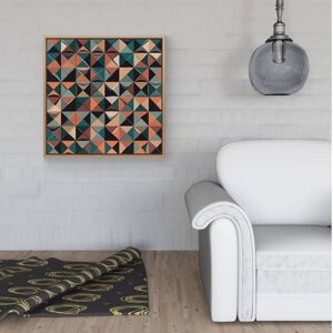 WRT Ltd Geometric Print Pattern Framed Canvas - 40" x 40" - White WRT Ltd Geometric Print Pattern Framed Canvas - 40" x 40" - White