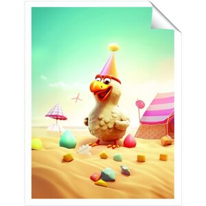 WRT Ltd Funky Chicken On A Beach Holiday Art Prints - 8" x 10" - No frame WRT Ltd Funky Chicken On A Beach Holiday Art Prints - 8" x 10" - No frame