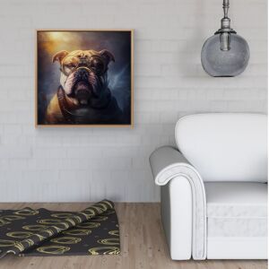 WRT Ltd Bulldog Splashart Golden Framed Canvas - 40" x 40" - Black WRT Ltd Bulldog Splashart Golden Framed Canvas - 40" x 40" - Black