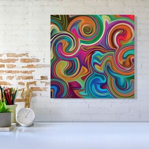 WRT Ltd Colourful Wave Pattern Canvas - Large 30" x 30" WRT Ltd Colourful Wave Pattern Canvas - Large 30" x 30"
