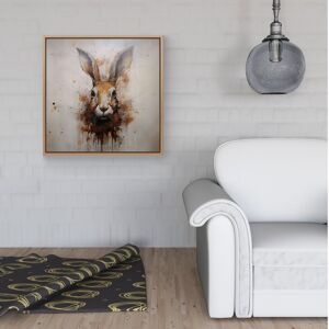 WRT Ltd Watercolour Hare Face Framed Canvas - 40" x 40" - White WRT Ltd Watercolour Hare Face Framed Canvas - 40" x 40" - White