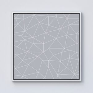 WRT Ltd Geometric Triangle Pattern Framed Canvas - 10" x 10" - White WRT Ltd Geometric Triangle Pattern Framed Canvas - 10" x 10" - White