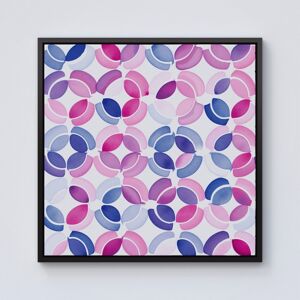 WRT Ltd Interlocking Pink Blue Shape Framed Canvas - 10" x 10" - Black WRT Ltd Interlocking Pink Blue Shape Framed Canvas - 10" x 10" - Black