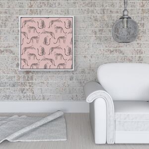 WRT Ltd Abstract Leopard Pattern Framed Canvas - 16" x 16" - White WRT Ltd Abstract Leopard Pattern Framed Canvas - 16" x 16" - White